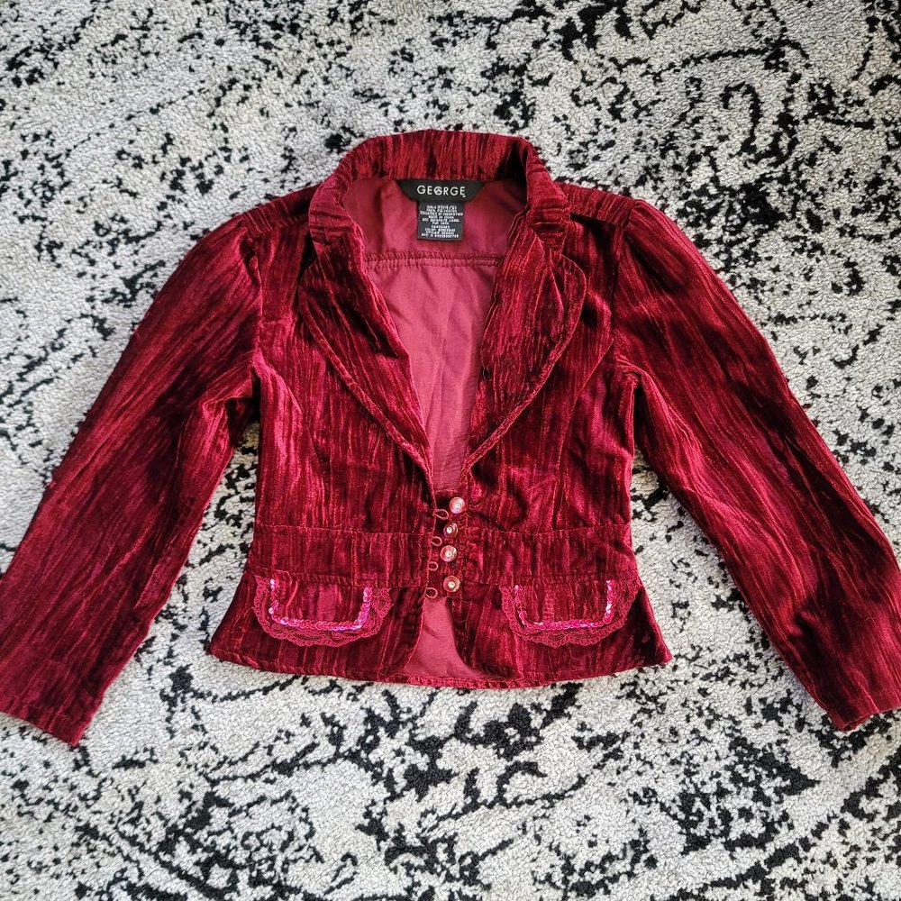 Velvet Victorian Jacket Blazer Coat Kids XS 4T 5T 4 5
